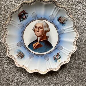 Rare China Plate with Historical Portrait of George Washington